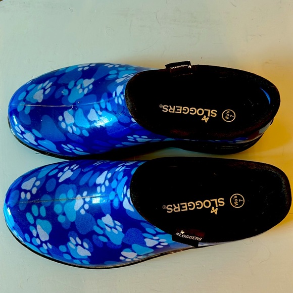 Waterproof Outdoor Sloggers Sky Blue Dog Paws 🐾 Womens 7 Medium - Picture 2 of 4